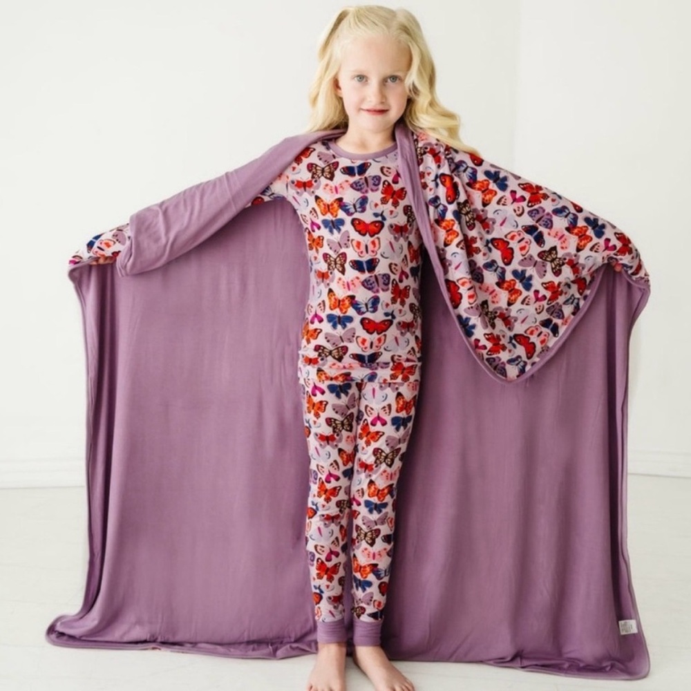 Little Sleepies Butterfly Kisses Cloud Blanket